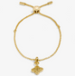 Signature Clover Collection Textured Clover Bracelet In Gold-Tone Plating