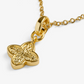 Signature Clover Collection Textured Clover Necklace In Gold-Tone Plating