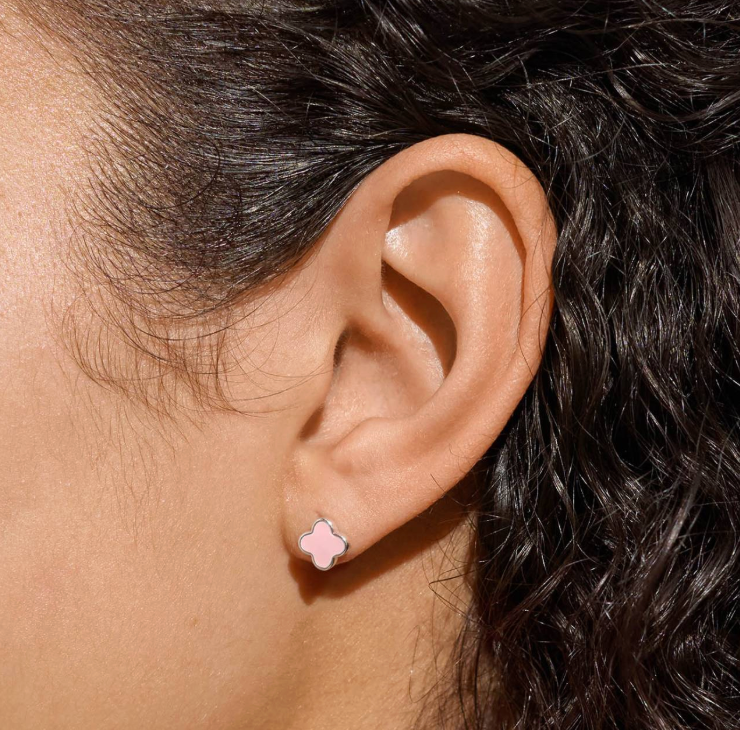 Pink Clover Earrings