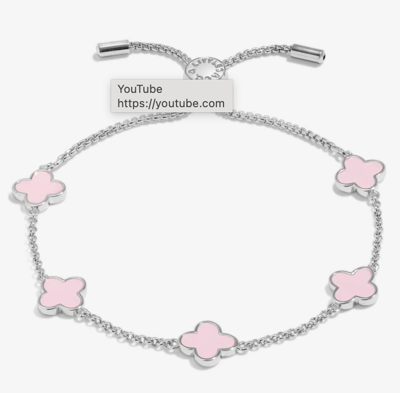 Signature Clover Collection Pink Clover Bracelet In Silver Plating
