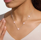 Signature Clover Collection Pink Clover Necklace In Silver Plating