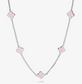 Signature Clover Collection Pink Clover Necklace In Silver Plating