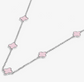 Signature Clover Collection Pink Clover Necklace In Silver Plating