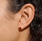 Signature Clover Collection Red Clover Stud Earrings In Gold-Tone Plating