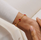 Signature Clover Collection Red Clover Bracelet In Gold-Tone Plating