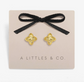 Signature Clover Collection Textured Clover Stud Earrings In Gold-Tone Plating