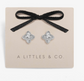 Signature Clover Collection Textured Clover Stud Earrings In Silver Plating