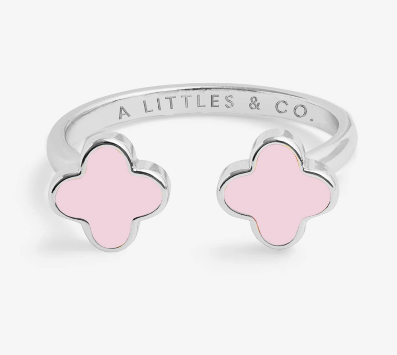 Signature Clover Collection Pink Clover Ring In Silver Plating