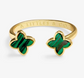 Signature Clover Collection Green Clover Ring In Gold-Tone Plating