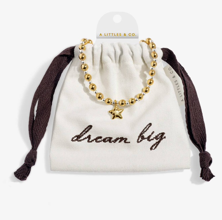 Words To Treasure 'Dream Big' Bracelet In Silver and Gold-Tone Plating