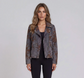 Burnout Velvet Denim Moto Jacket