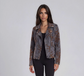 Burnout Velvet Denim Moto Jacket