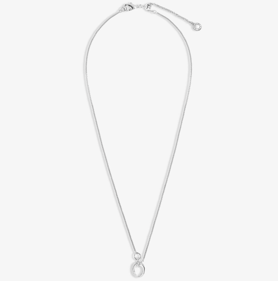 Rolo Chain Charm necklace silver