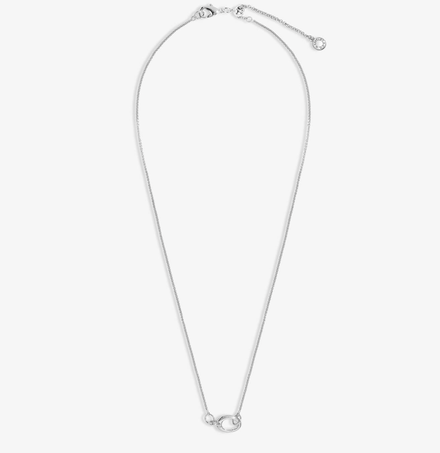 Rolo Chain Charm necklace silver