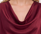 Long sleeve Drape Neck woven Sweater Hybrid