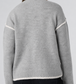 Long Slv Crewneck Sweater W Cream Tulip Hem