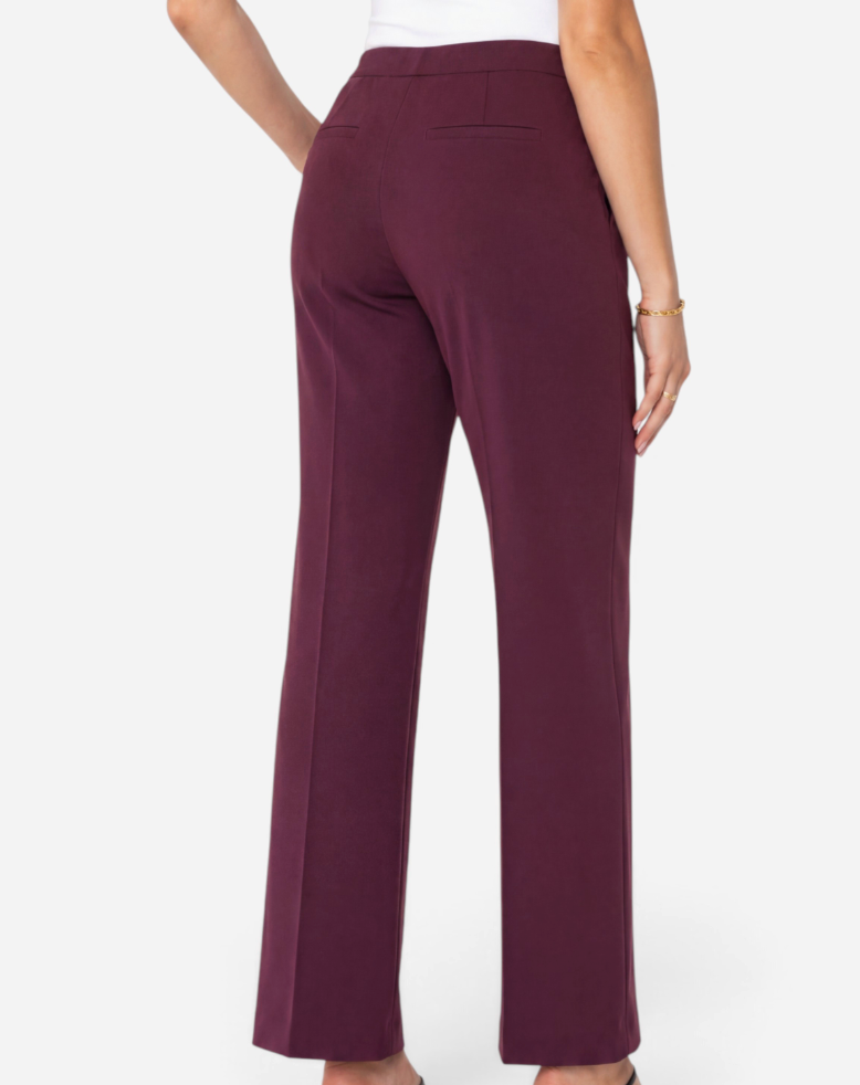 Kayla Pull On Wide Leg Trouser 31 Ins - oxblood