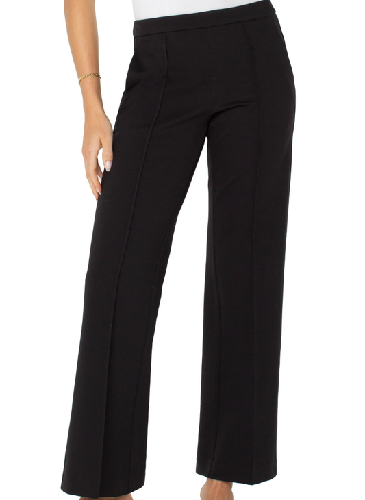 Kayla Pull On Wide Leg Trouser 31 Ins - Black