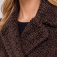 Double Breasted  Brown Sherpa Coat