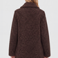 Double Breasted  Brown Sherpa Coat