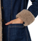 Sherpa Trimmed Notch Collar Jacket