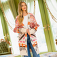 Long Cardi with Fringe - Aztec print