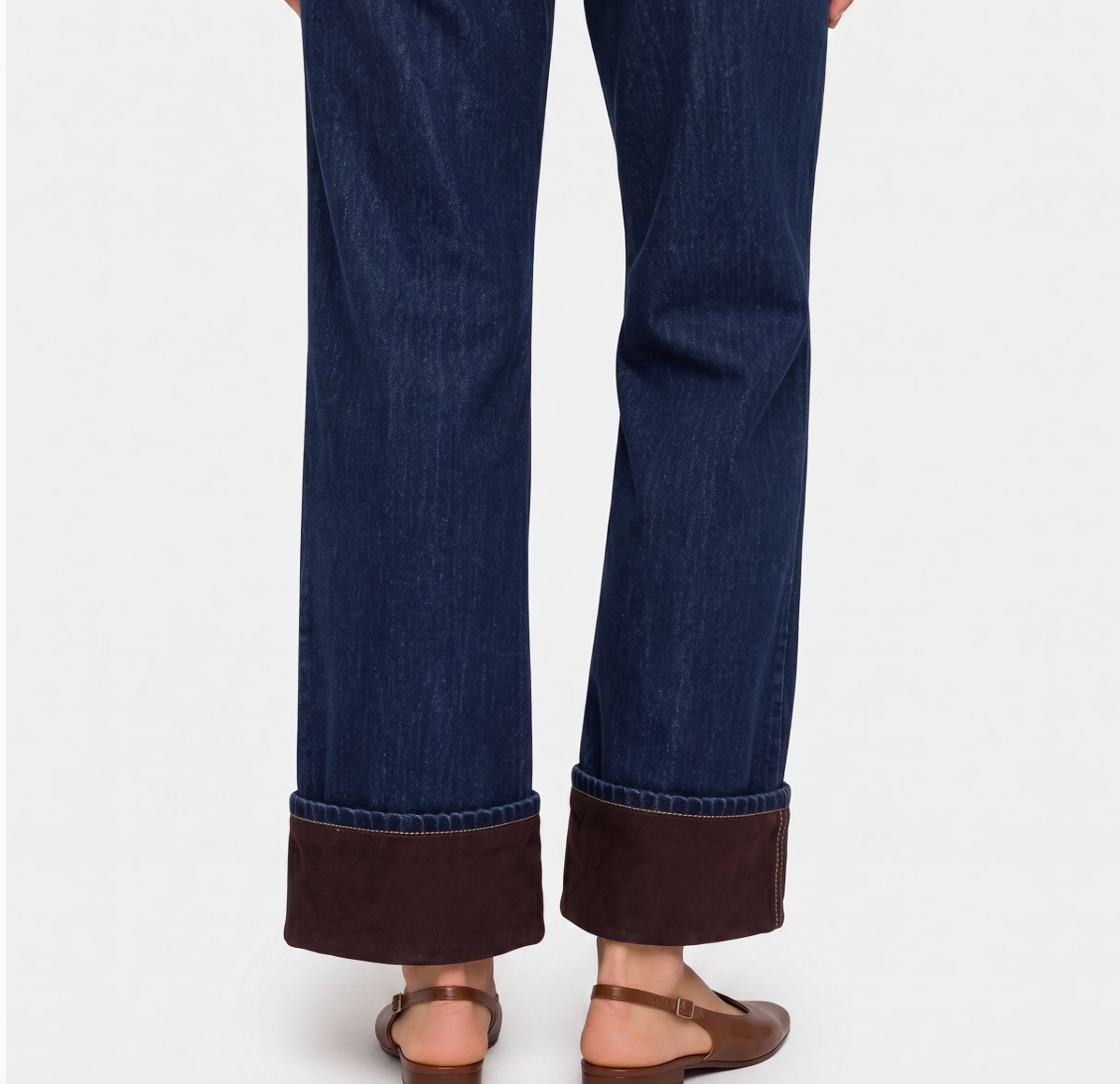 Kennedy High Rise Straight W/ Velvet Cuff 30" Inseam