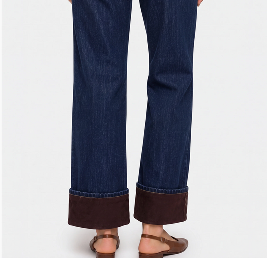 Kennedy High Rise Straight W/ Velvet Cuff 30" Inseam