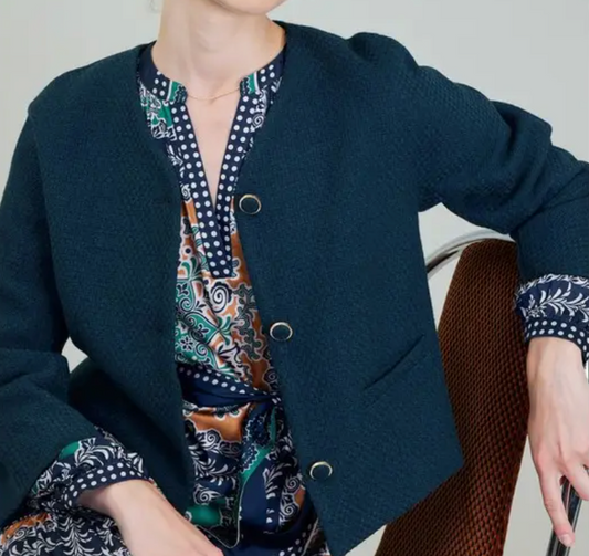Button Front Crop Jacket