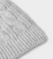 Gray Cable Knit Scarf