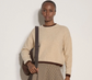 Apricot Contrast Layered Sweater