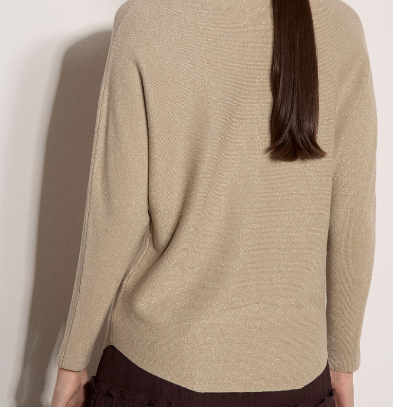 Metallic Ribbed Knit Jumper