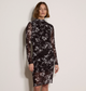 Apricot Tie Dye Splash Mesh Mini Dress