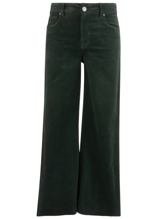 KUT from the Kloth Meg High Rise Fab Ab Wide Leg Jeans - Evergreen