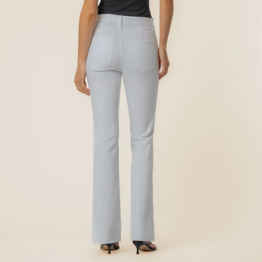 Stella High Rise Fab Ab Flare Wide Hem-Optic White