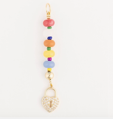 Bag Charm Beaded Tassel