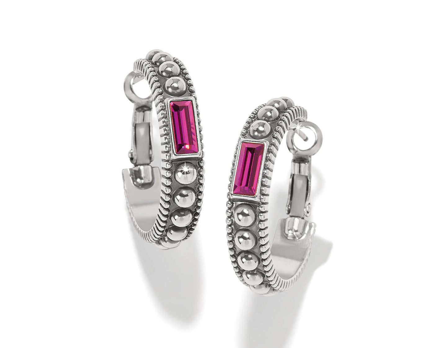 Pretty Tough Gem Hoop Earrings