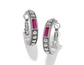 Pretty Tough Gem Hoop Earrings