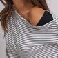 Asymmetrical Striped One-Shoulder Top