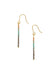 Aqua Long Bar w/ Aqua Beads Fishhook Earrings