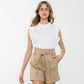 White Ruffle Sleeve Top