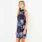 High Neck Sleeveless Pattern Dress