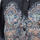Floral Paisley Cropped Quilted Vest