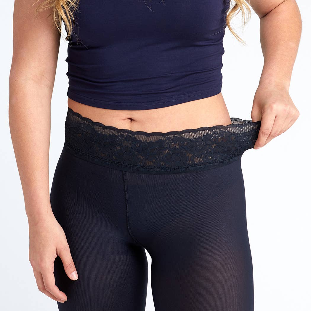 Navy Opaque Tights - Hipstik All-Day Comfort Legwear
