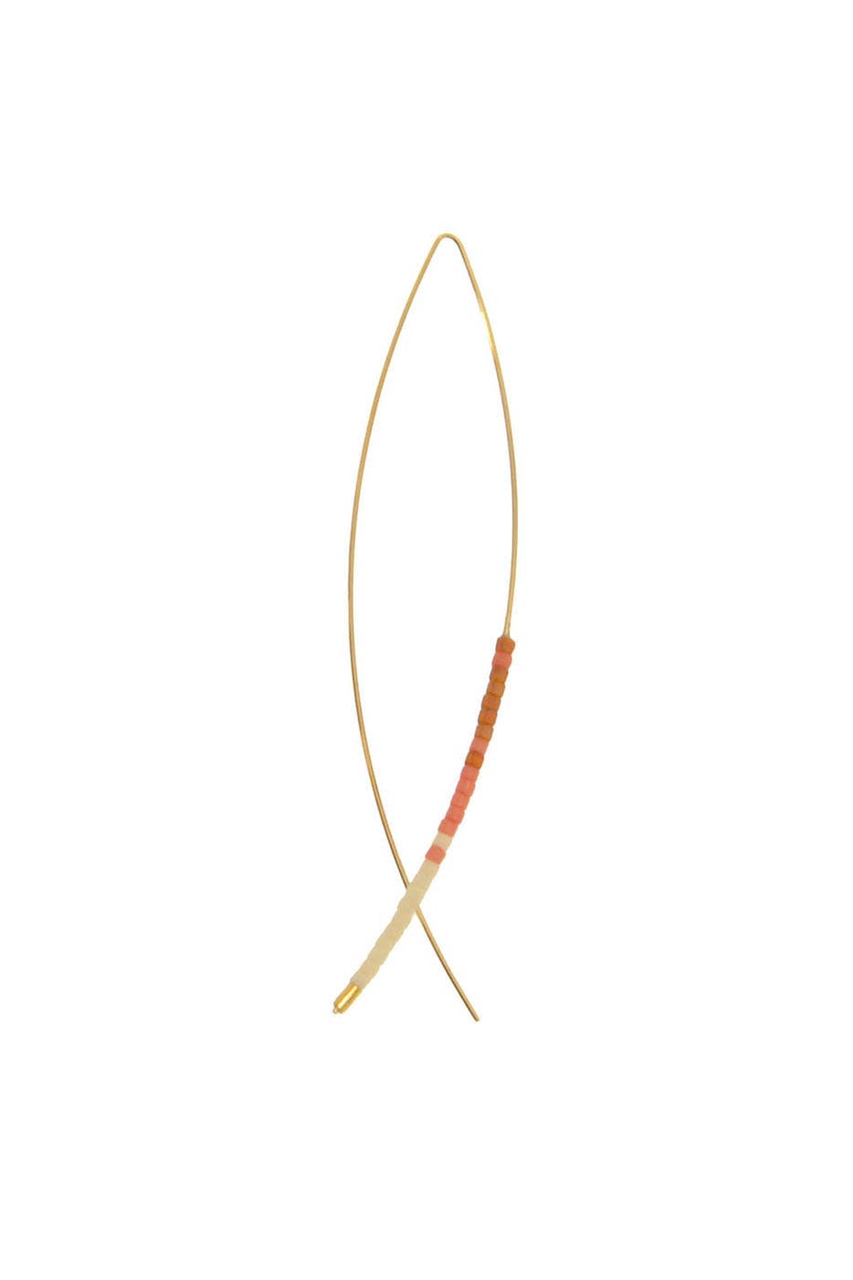 Coral Threader w/ Bead Earrings