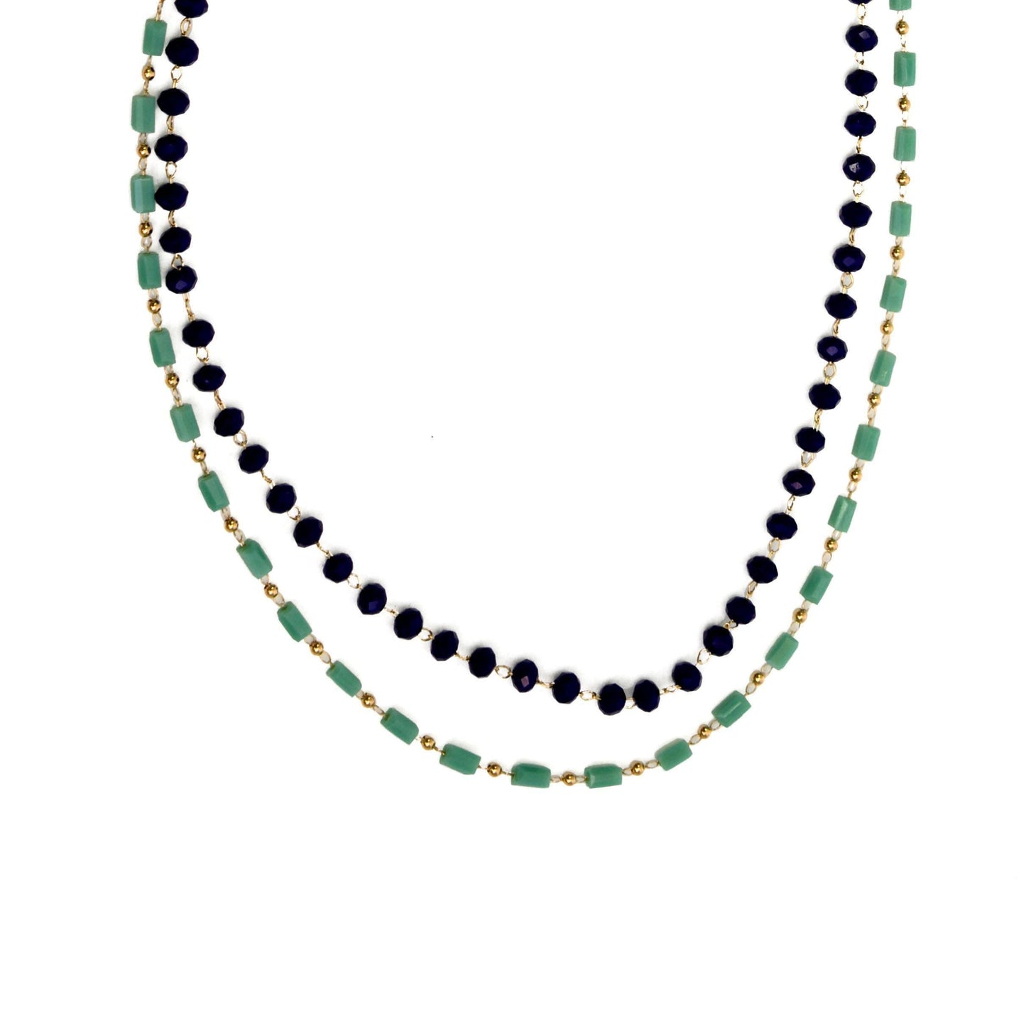 15+ Beaded 2 Row Necklace