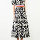 One Shoulder Pattern Detail Maxi Dress