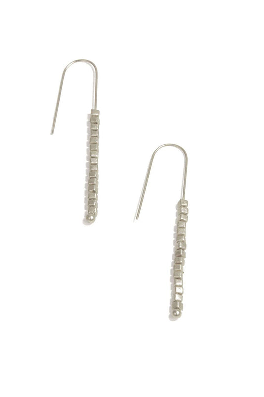 Silver Threader Bead Earring
