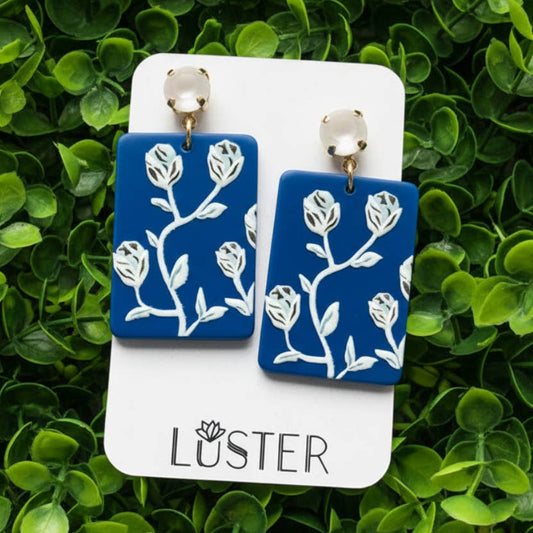 Rose Garden Floral Acrylic Earrings