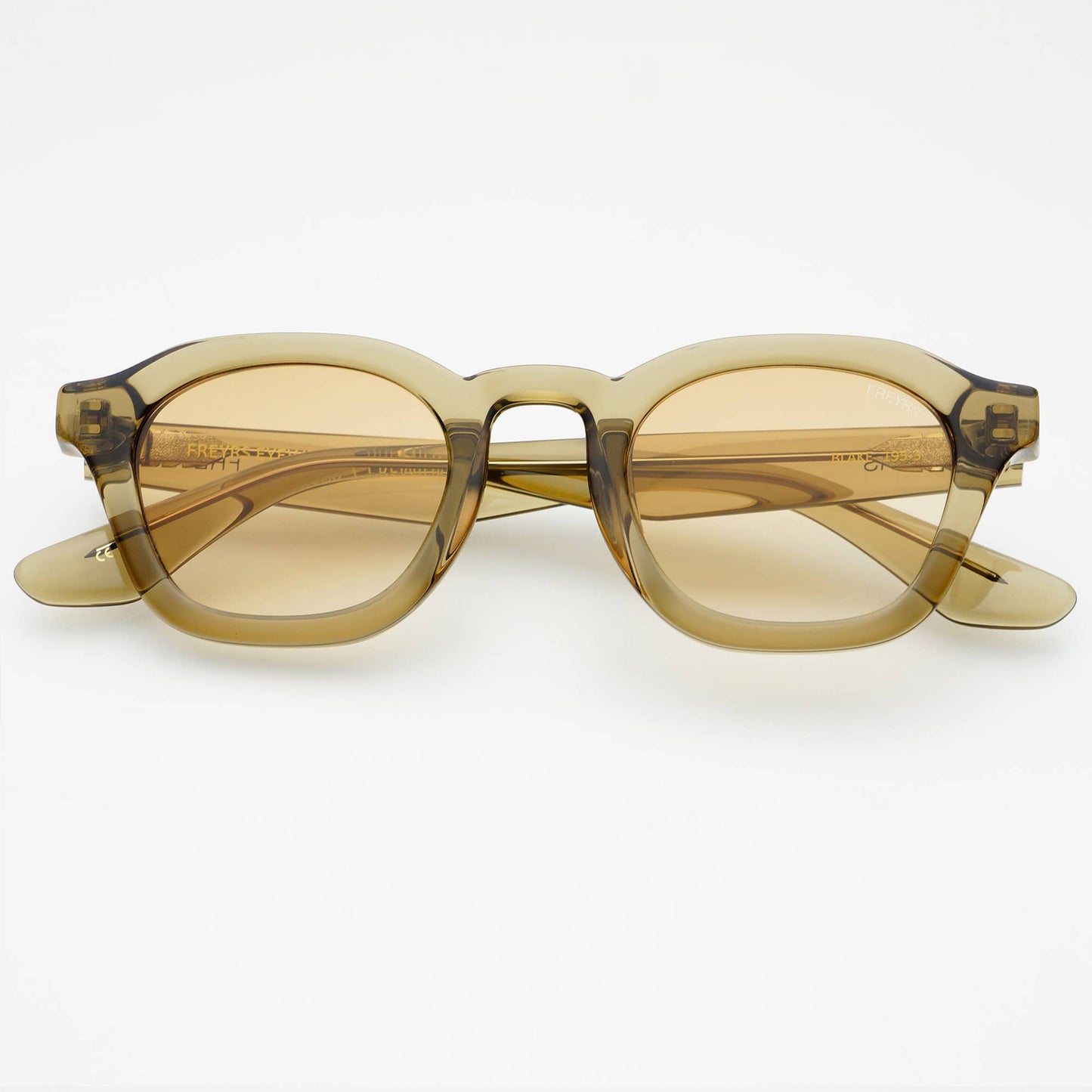Blake Acetate Unisex Round Sunglasses : Brown Olive